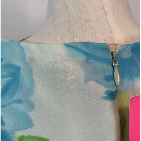 Lilly Pulitzer Blue Green Floral  Wrap Maxi Dress Size 2 New - Picture 11 of 11